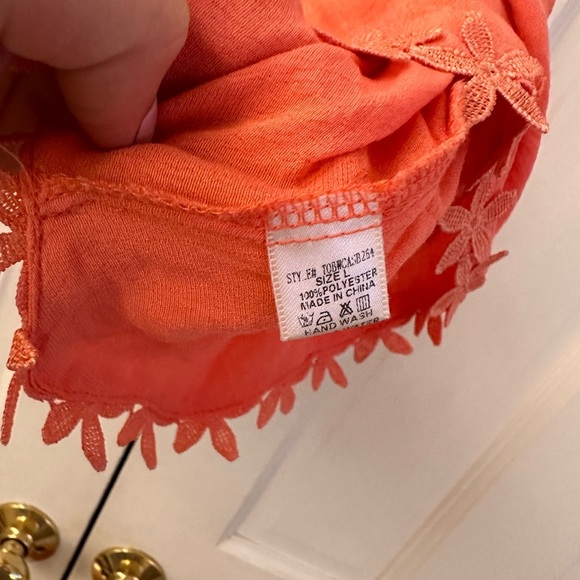 Tobi Linen Orange Crop Top - Picture 3 of 3